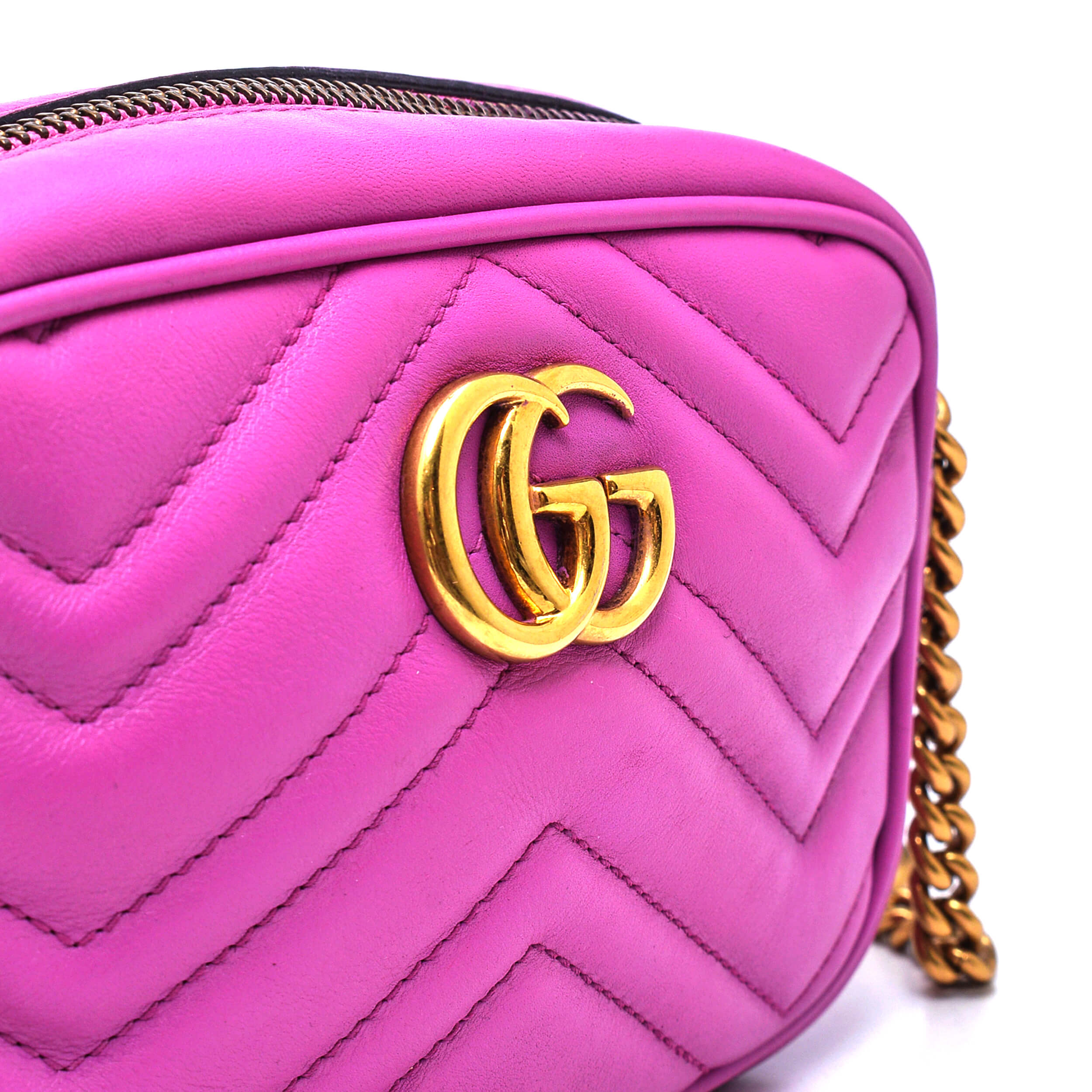 Gucci - Pink GG Marmont Matelasse Small Bag